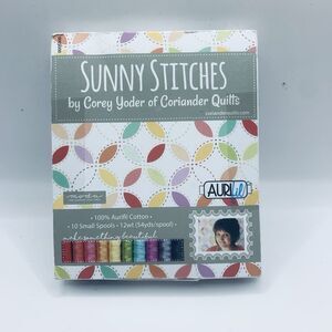 Aurifil Thread 10 SMALL SPOOLS COTTON 12WT Sunny Stitches 54yds Each COREY YODER